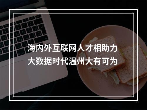 海内外互联网人才相助力 大数据时代温州大有可为