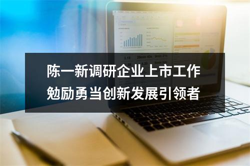 陈一新调研企业上市工作 勉励勇当创新发展引领者
