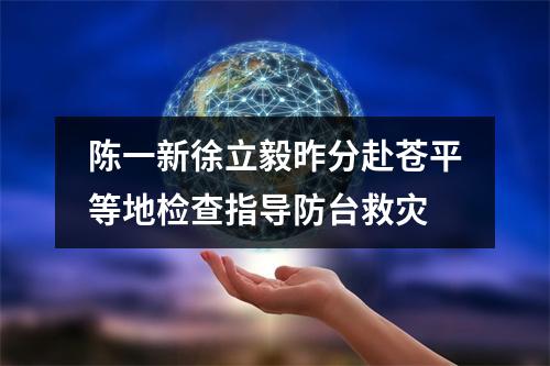 陈一新徐立毅昨分赴苍平等地检查指导防台救灾