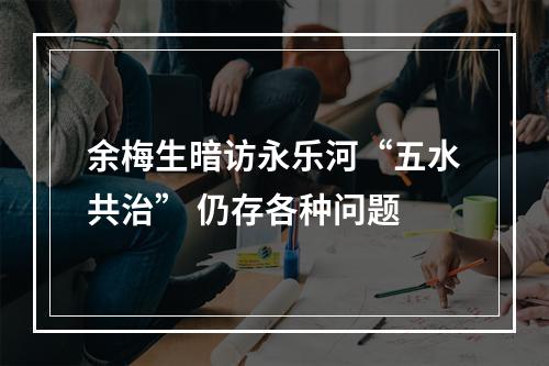 余梅生暗访永乐河“五水共治” 仍存各种问题