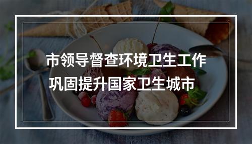 市领导督查环境卫生工作 巩固提升国家卫生城市