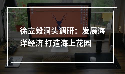 徐立毅洞头调研：发展海洋经济 打造海上花园