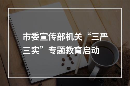 市委宣传部机关“三严三实”专题教育启动