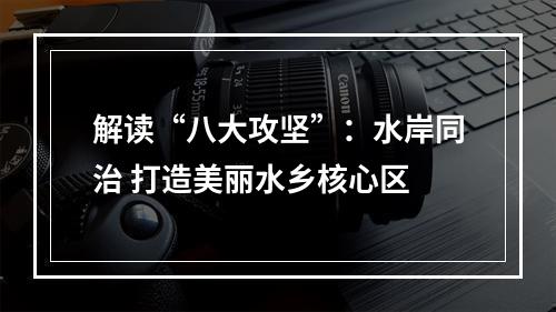 解读“八大攻坚”：水岸同治 打造美丽水乡核心区