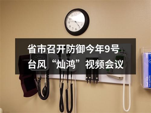 省市召开防御今年9号台风“灿鸿”视频会议