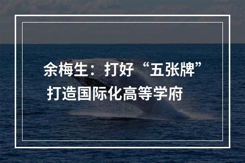 余梅生：打好“五张牌” 打造国际化高等学府