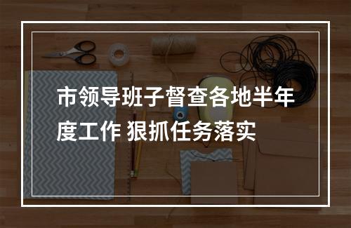 市领导班子督查各地半年度工作 狠抓任务落实