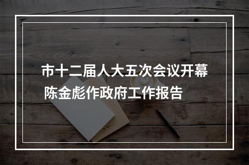市十二届人大五次会议开幕 陈金彪作政府工作报告