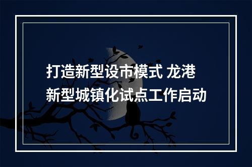 打造新型设市模式 龙港新型城镇化试点工作启动