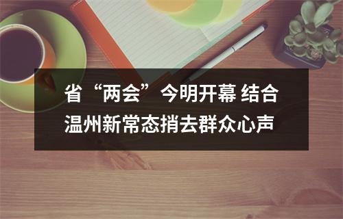省“两会”今明开幕 结合温州新常态捎去群众心声