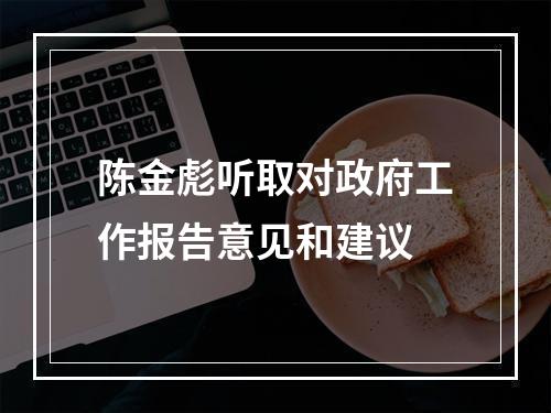 陈金彪听取对政府工作报告意见和建议