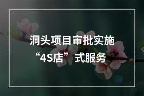 洞头项目审批实施“4S店”式服务