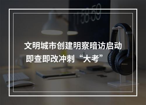文明城市创建明察暗访启动 即查即改冲刺“大考”