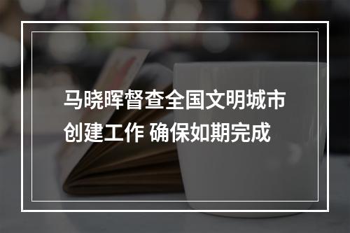 马晓晖督查全国文明城市创建工作 确保如期完成