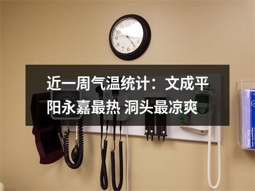 近一周气温统计：文成平阳永嘉最热 洞头最凉爽