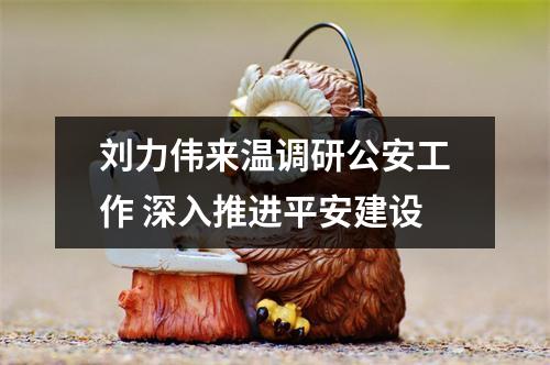刘力伟来温调研公安工作 深入推进平安建设