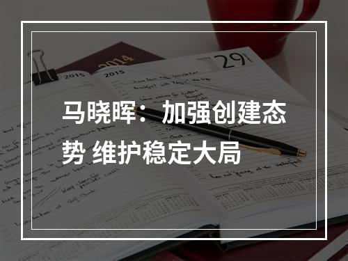 马晓晖：加强创建态势 维护稳定大局