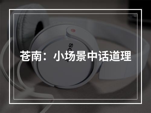 苍南：小场景中话道理
