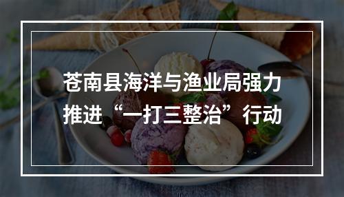 苍南县海洋与渔业局强力推进“一打三整治”行动