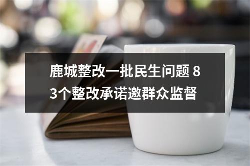 鹿城整改一批民生问题 83个整改承诺邀群众监督