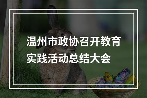 温州市政协召开教育实践活动总结大会