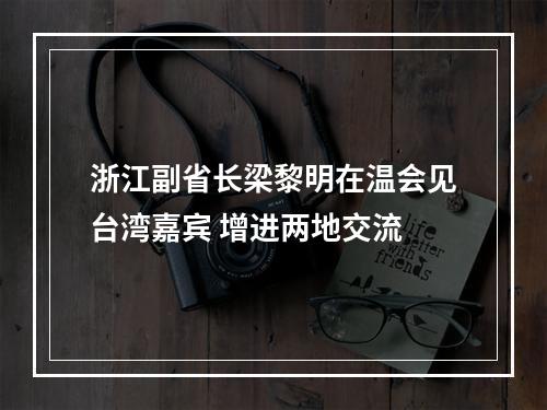 浙江副省长梁黎明在温会见台湾嘉宾 增进两地交流