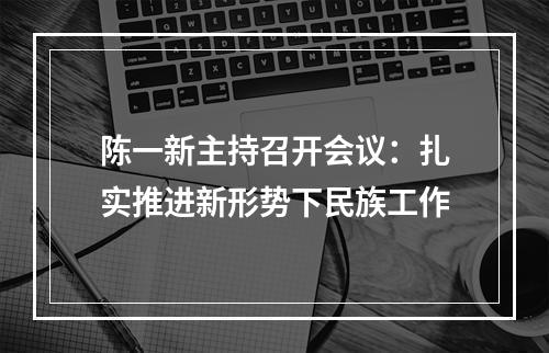 陈一新主持召开会议：扎实推进新形势下民族工作