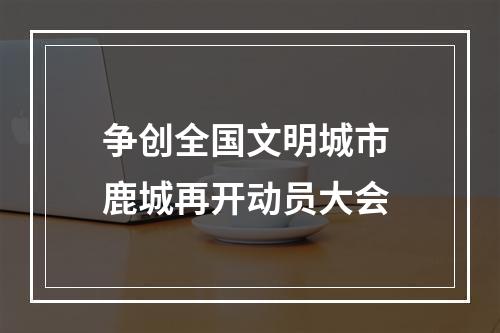 争创全国文明城市 鹿城再开动员大会
