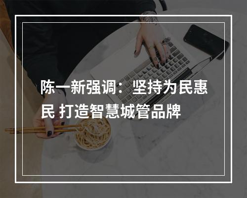 陈一新强调：坚持为民惠民 打造智慧城管品牌
