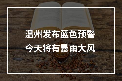 温州发布蓝色预警 今天将有暴雨大风