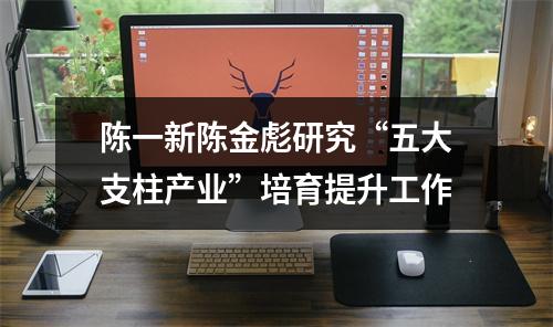陈一新陈金彪研究“五大支柱产业”培育提升工作