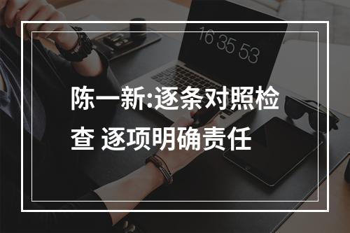 陈一新:逐条对照检查 逐项明确责任