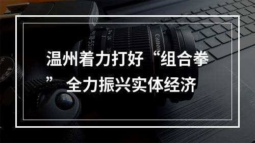 温州着力打好“组合拳” 全力振兴实体经济