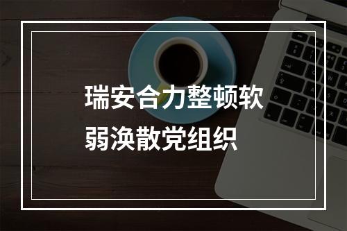 瑞安合力整顿软弱涣散党组织