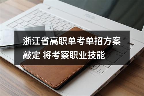 浙江省高职单考单招方案敲定 将考察职业技能