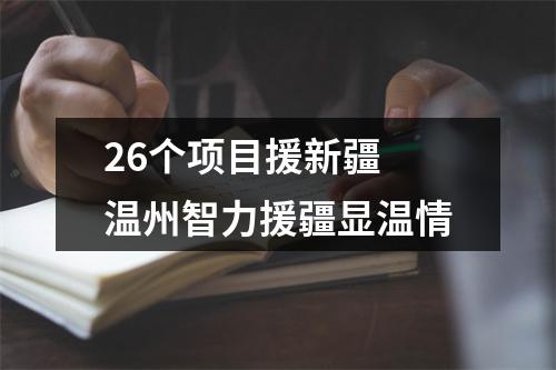 26个项目援新疆 温州智力援疆显温情