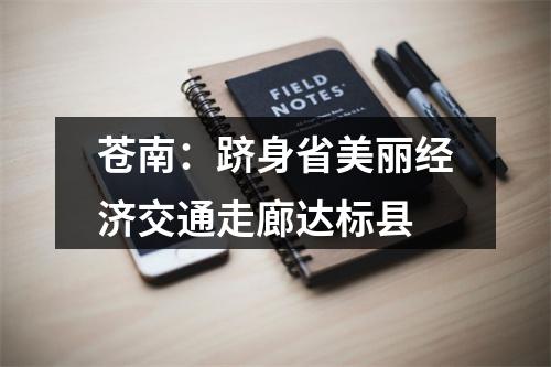 苍南：跻身省美丽经济交通走廊达标县
