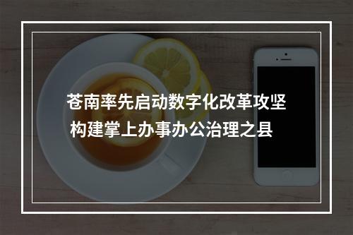 苍南率先启动数字化改革攻坚 构建掌上办事办公治理之县