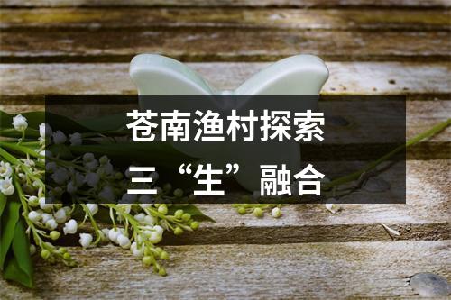 苍南渔村探索三“生”融合