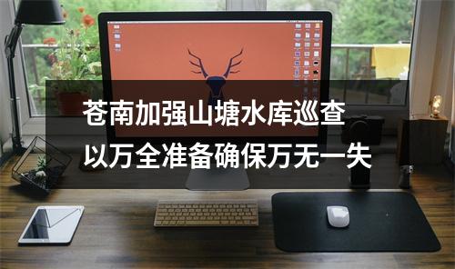 苍南加强山塘水库巡查 以万全准备确保万无一失