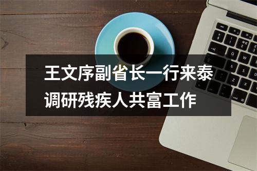 王文序副省长一行来泰调研残疾人共富工作