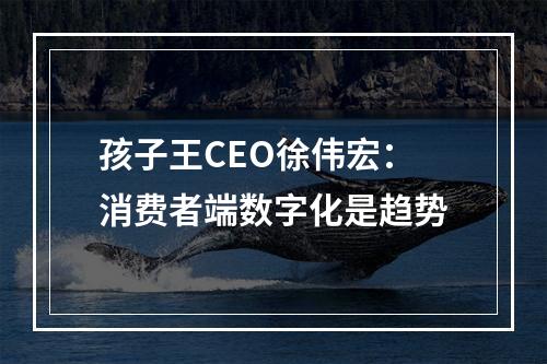 孩子王CEO徐伟宏：消费者端数字化是趋势